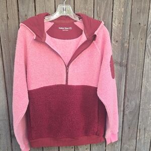 Outdoor Voices Two-Tone Pink and Red Sweater